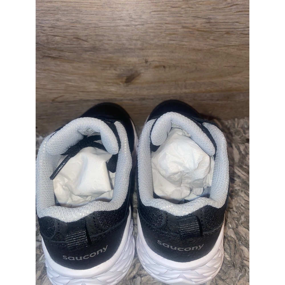 SAUCONY Wind Lace Sneaker, Black, Big Kid Size 11 - Picture 4 of 6